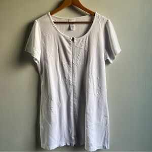 Dotti White Textured Women's Top